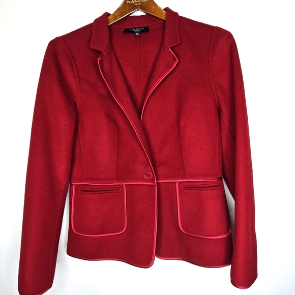 TALBOTS Petites Women's Red Blazer 90% Wool Size 10P - Picture 2 of 10